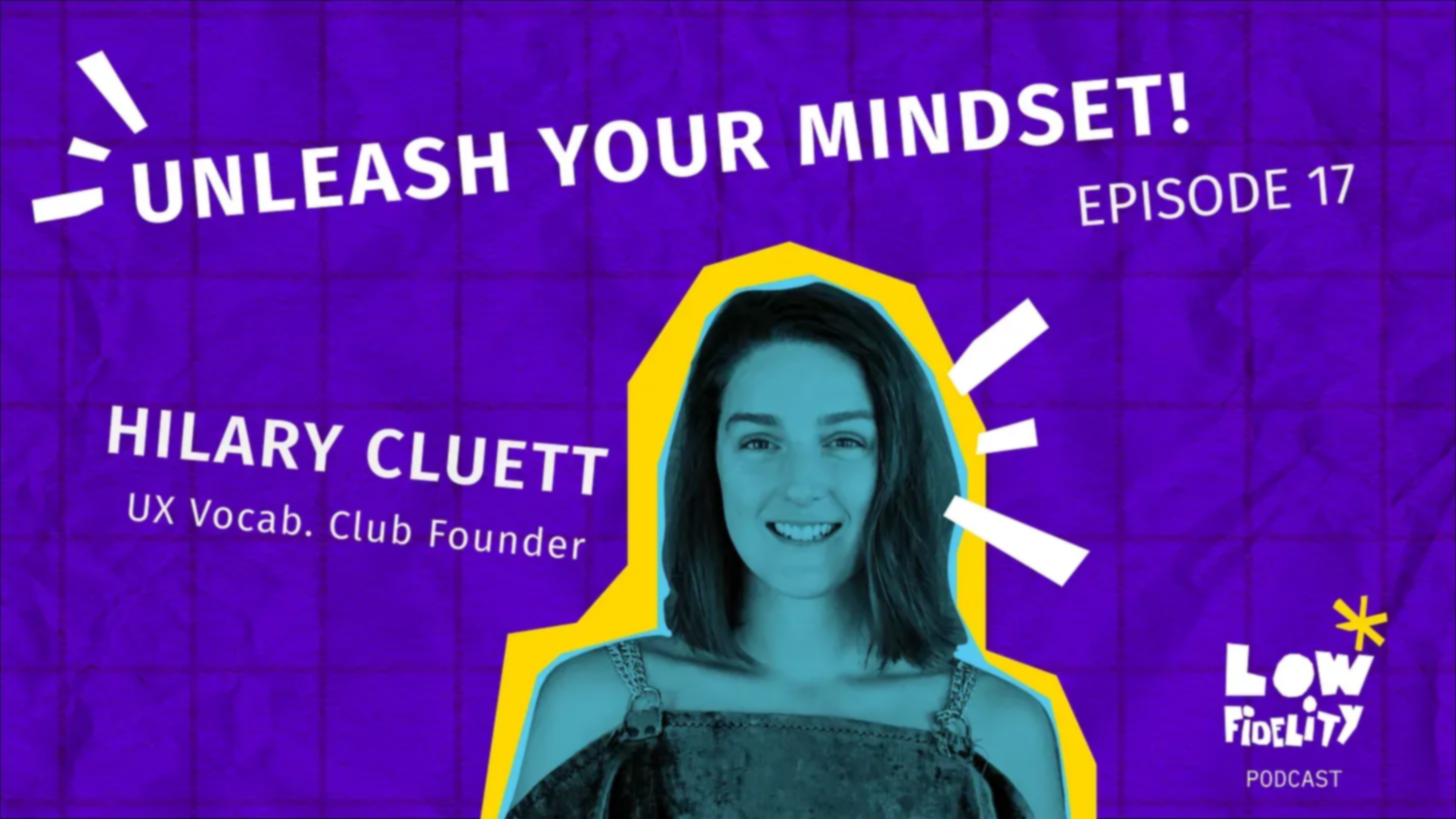 Unleash your mindset podcast banner with Hilary's profile picture