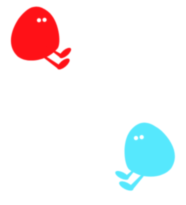 Little red dude and blue dude